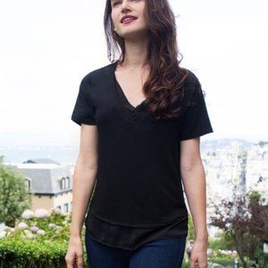 Betabrand Shape & Drape Compression Top Black Sz L